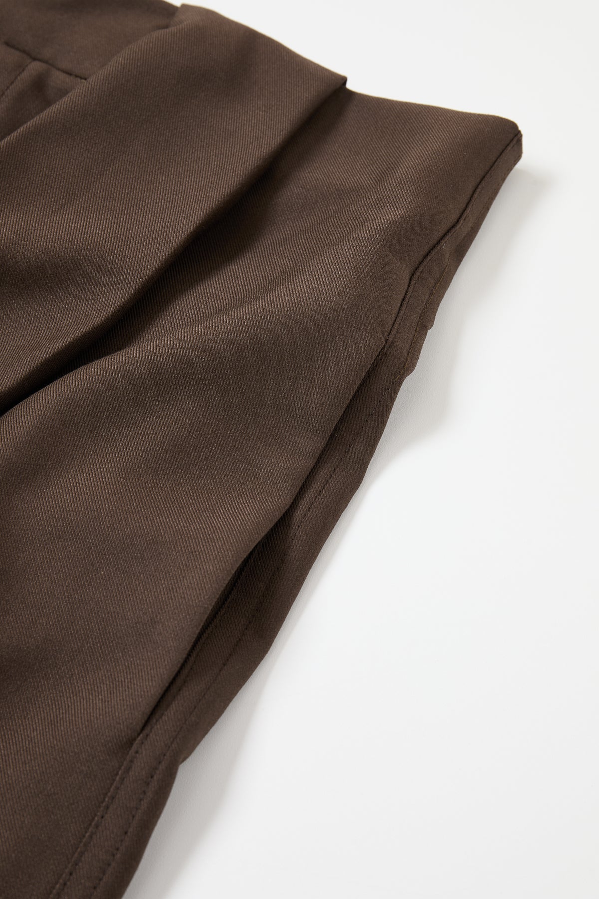Gaelle Pleated Woven Pants with Adjustable Hem