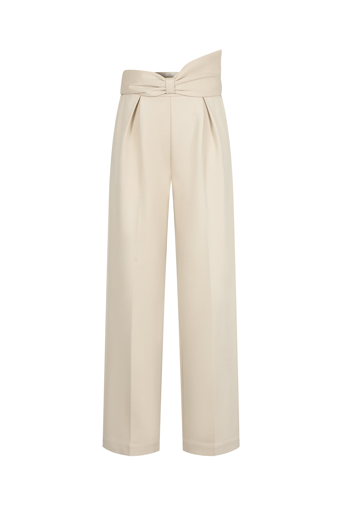 Marie Pleated Knit Pants With Bow