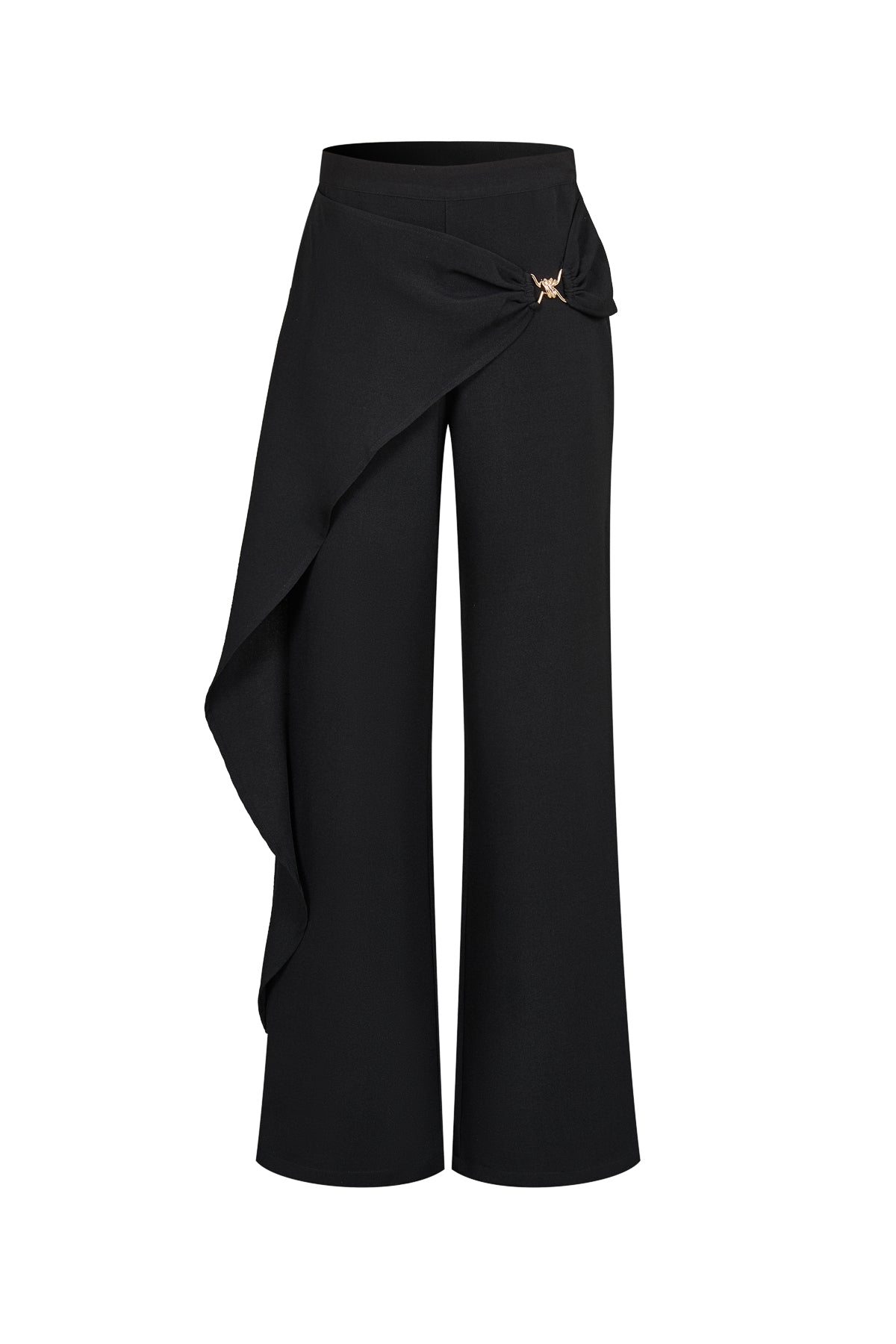 Tailored Wrap Trousers With Metal Trim