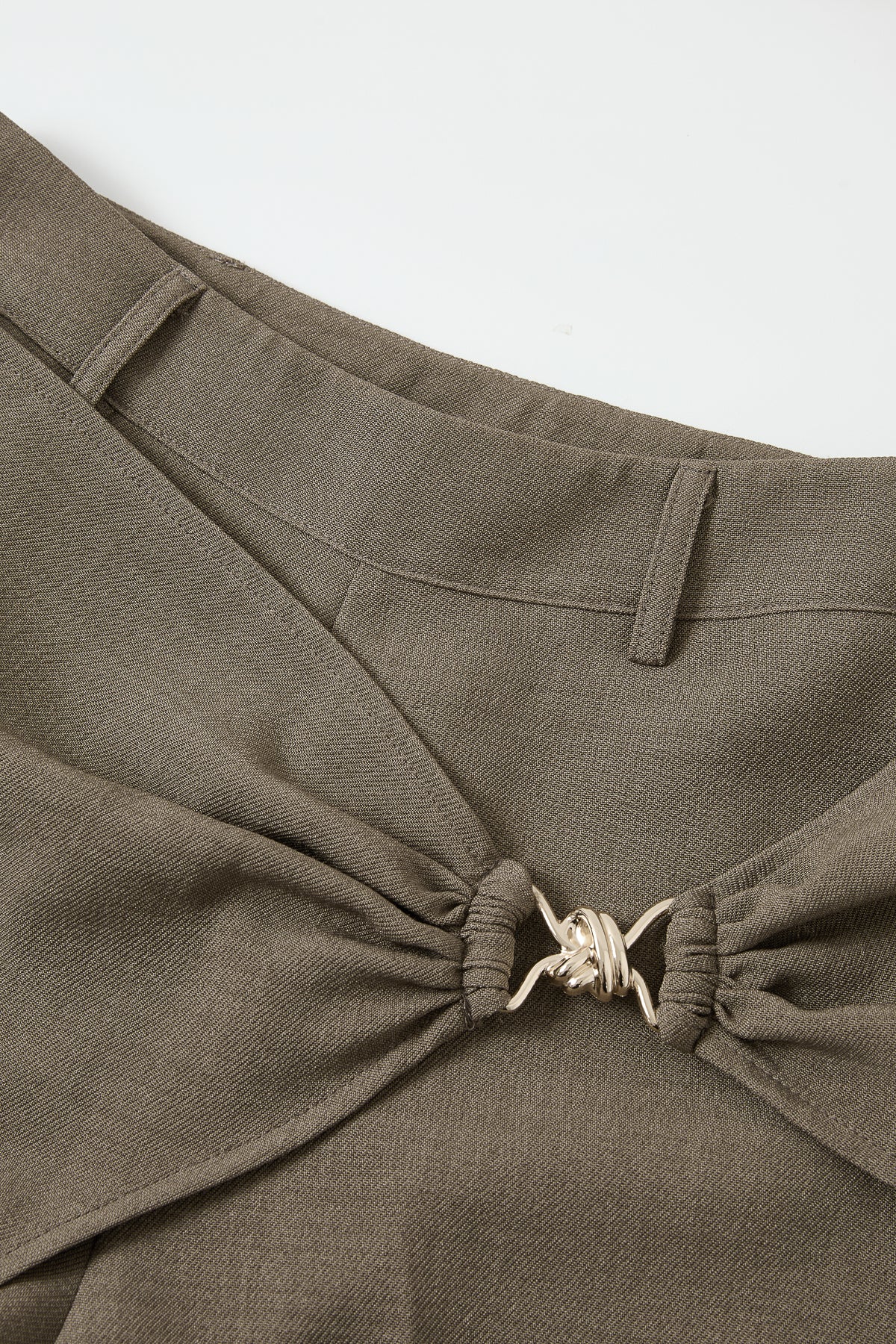 Tailored Wrap Trousers With Metal Trim