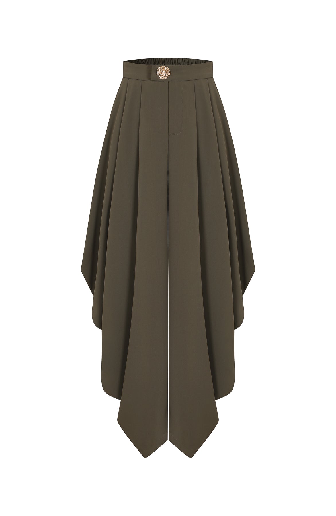 The Drape Ruched Solid Pants