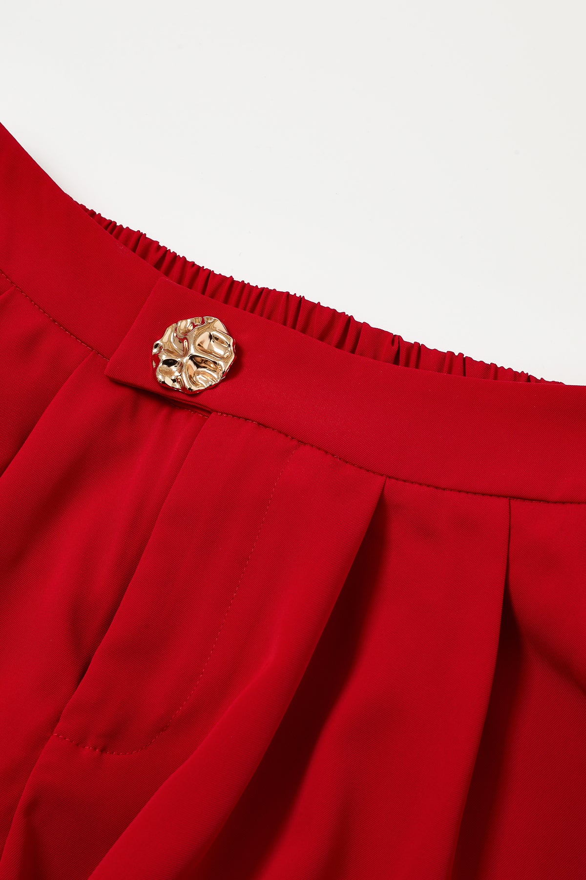 The Drape Ruched Solid Pants