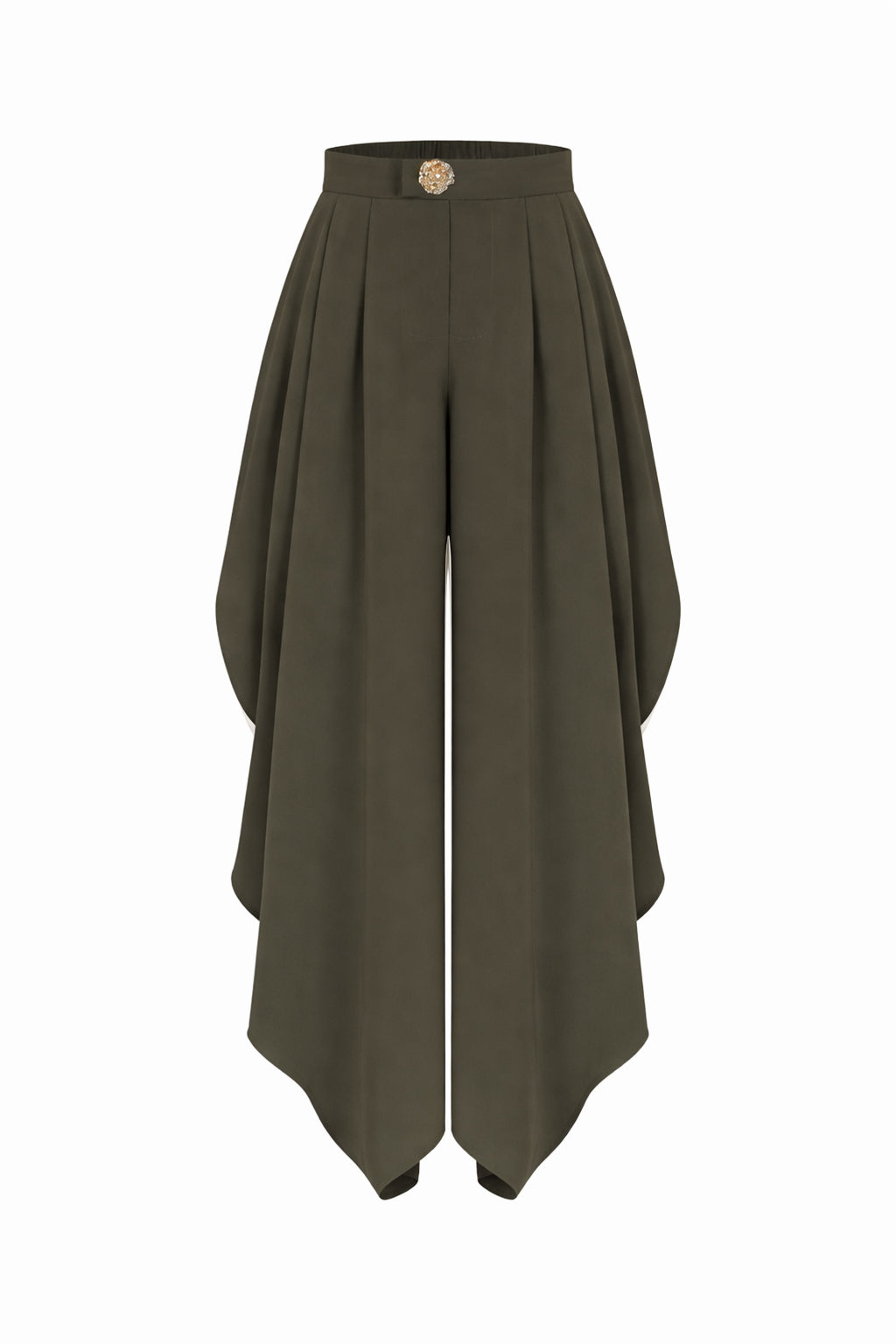 The Drape Ruched Solid Pants