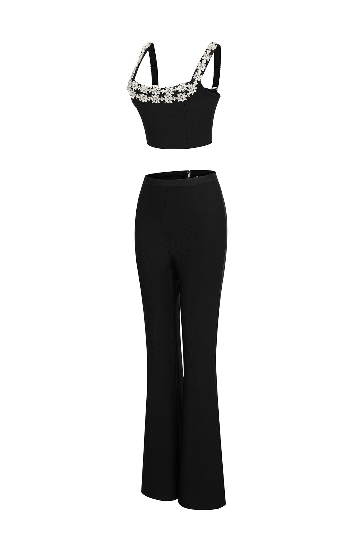 Daisy Edge Embellished Top and Pants Set