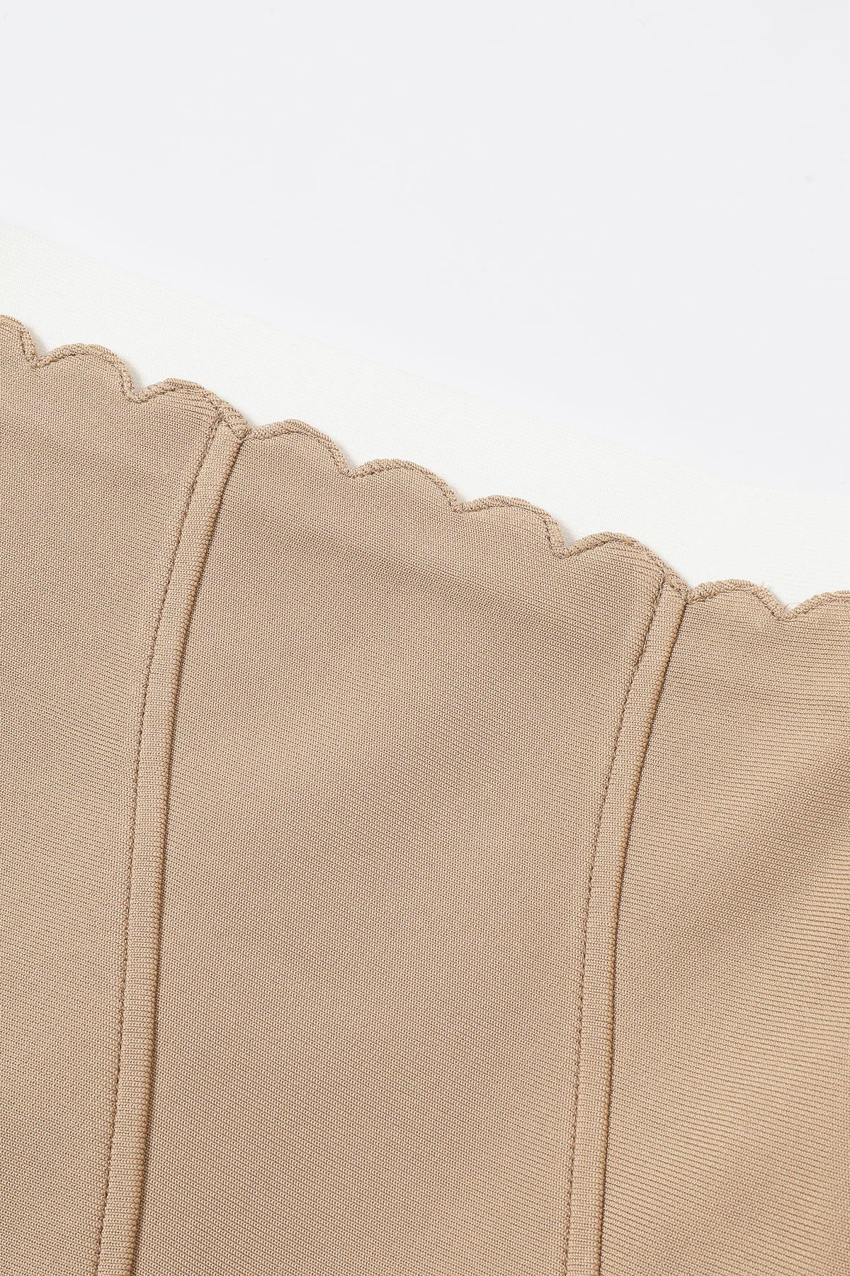 Scallop Detail Two Tone Skirt Set
