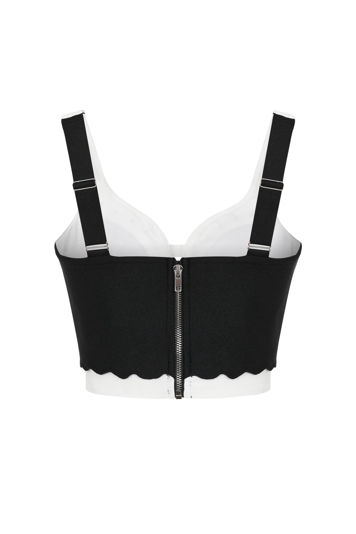 Scallop Detail Two Tone Skirt Set