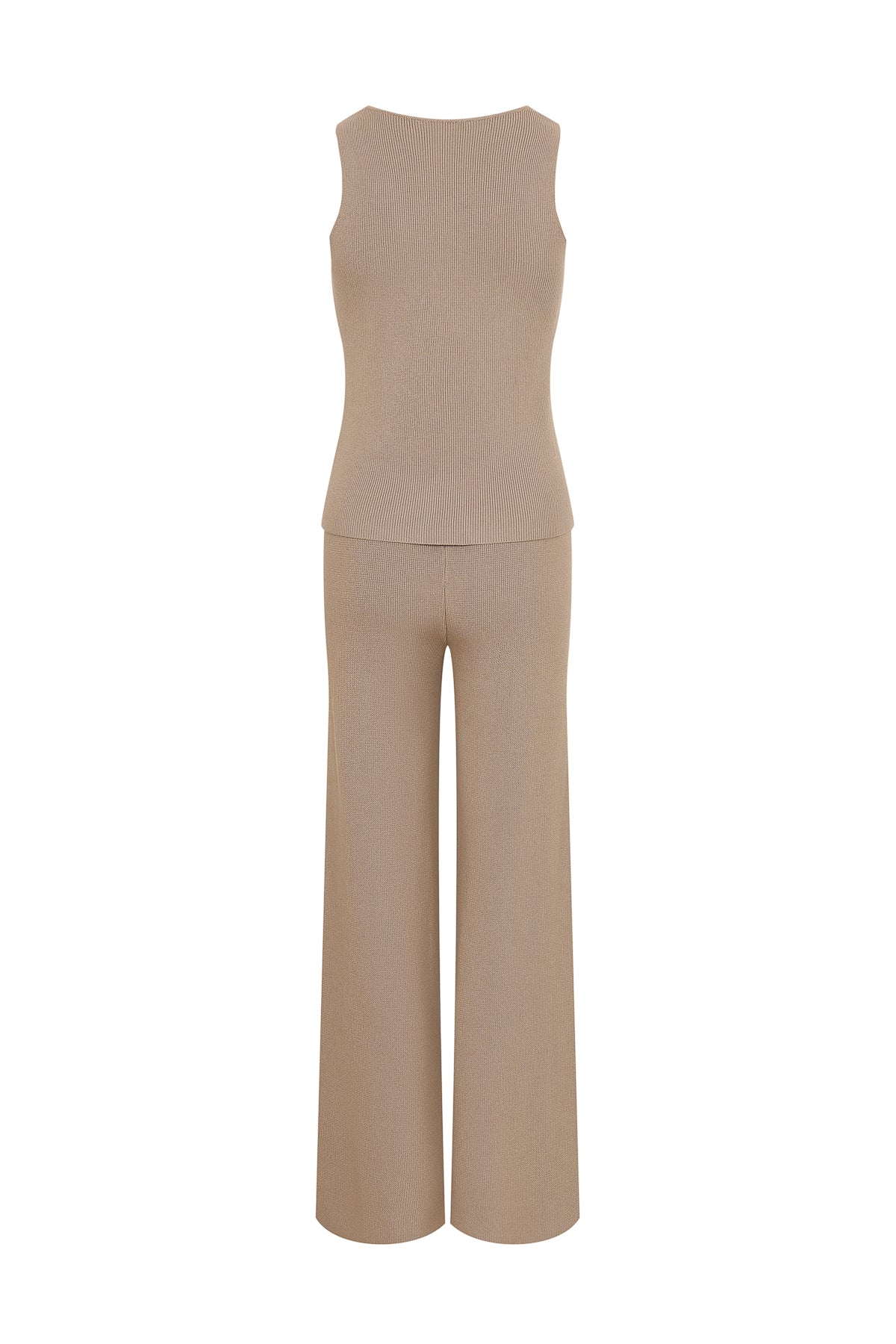 Cashmere Canvas Sleeveless Knit Vest & Pants Set