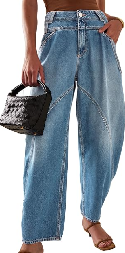 Lou Denim High Waist Barrel Pants