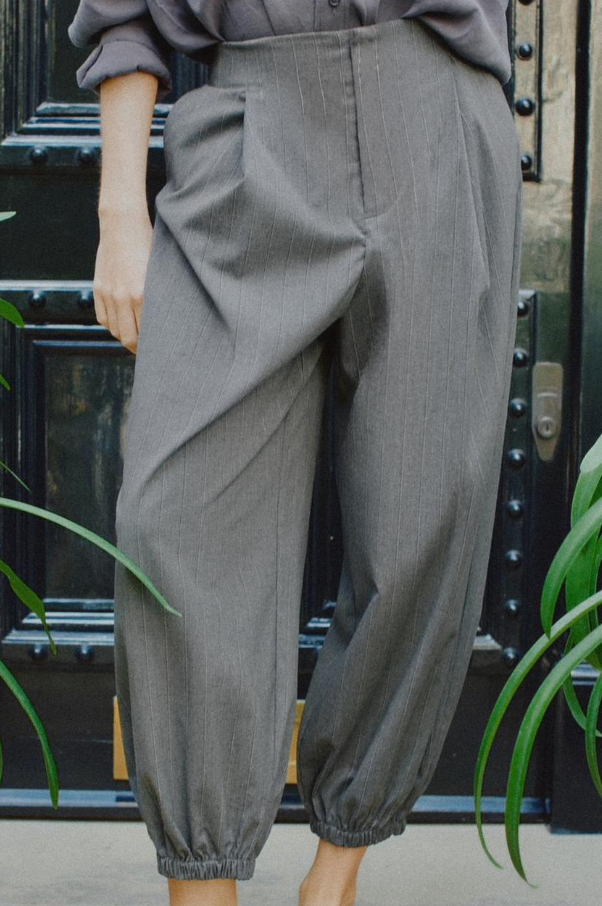 Darcy Woven Stripe Balloon Pants