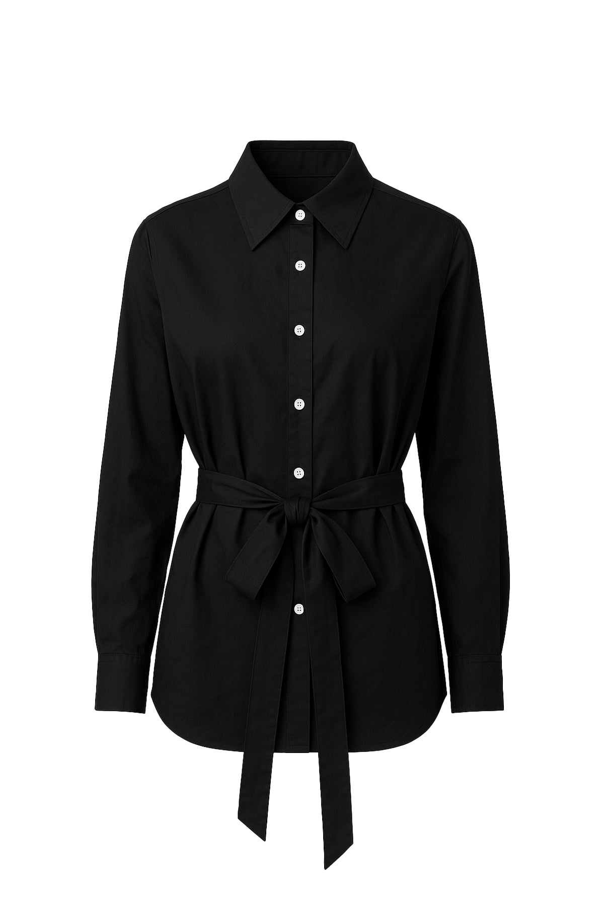 The Selene Kali Shirt with Back Cutout and Waist Tie