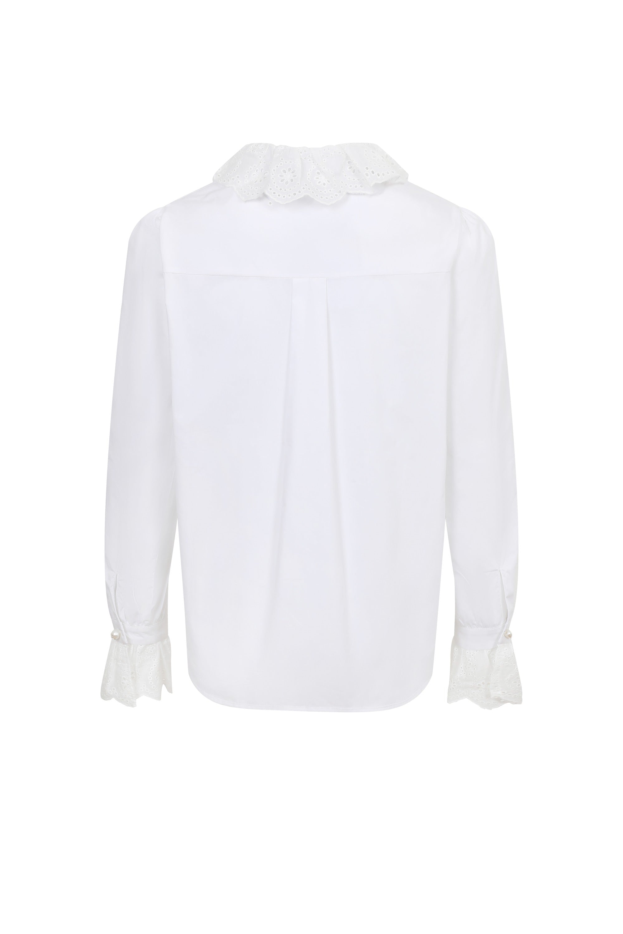 Refined Lace Ruffle Shirt