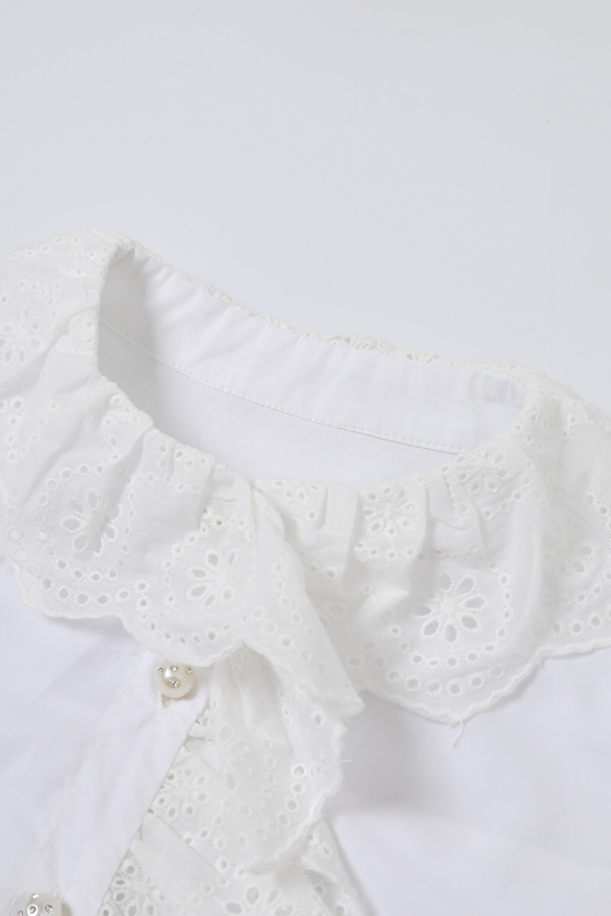 Refined Lace Ruffle Shirt