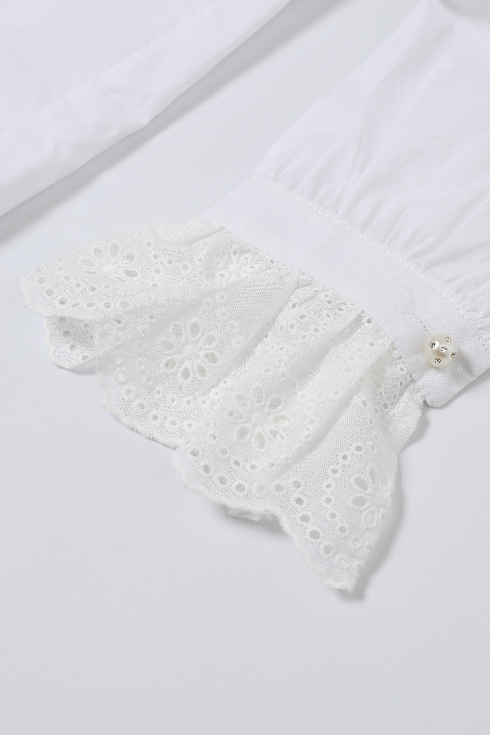 Refined Lace Ruffle Shirt