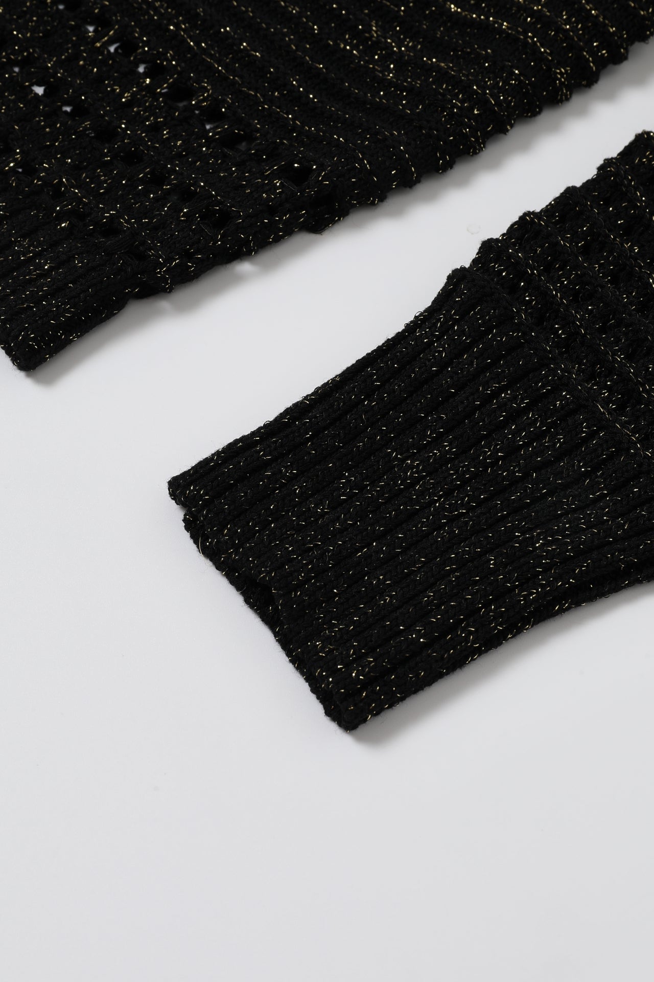 Crochet Lurex Knit Cardigan