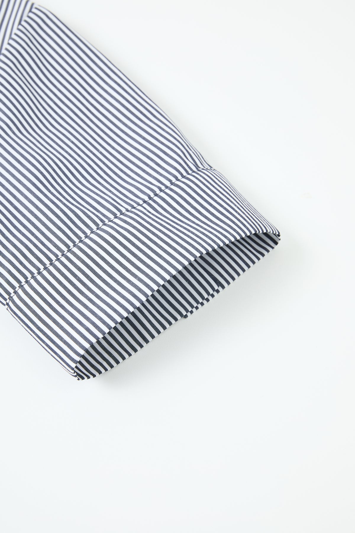 Striped Shirt Denim Mix Top