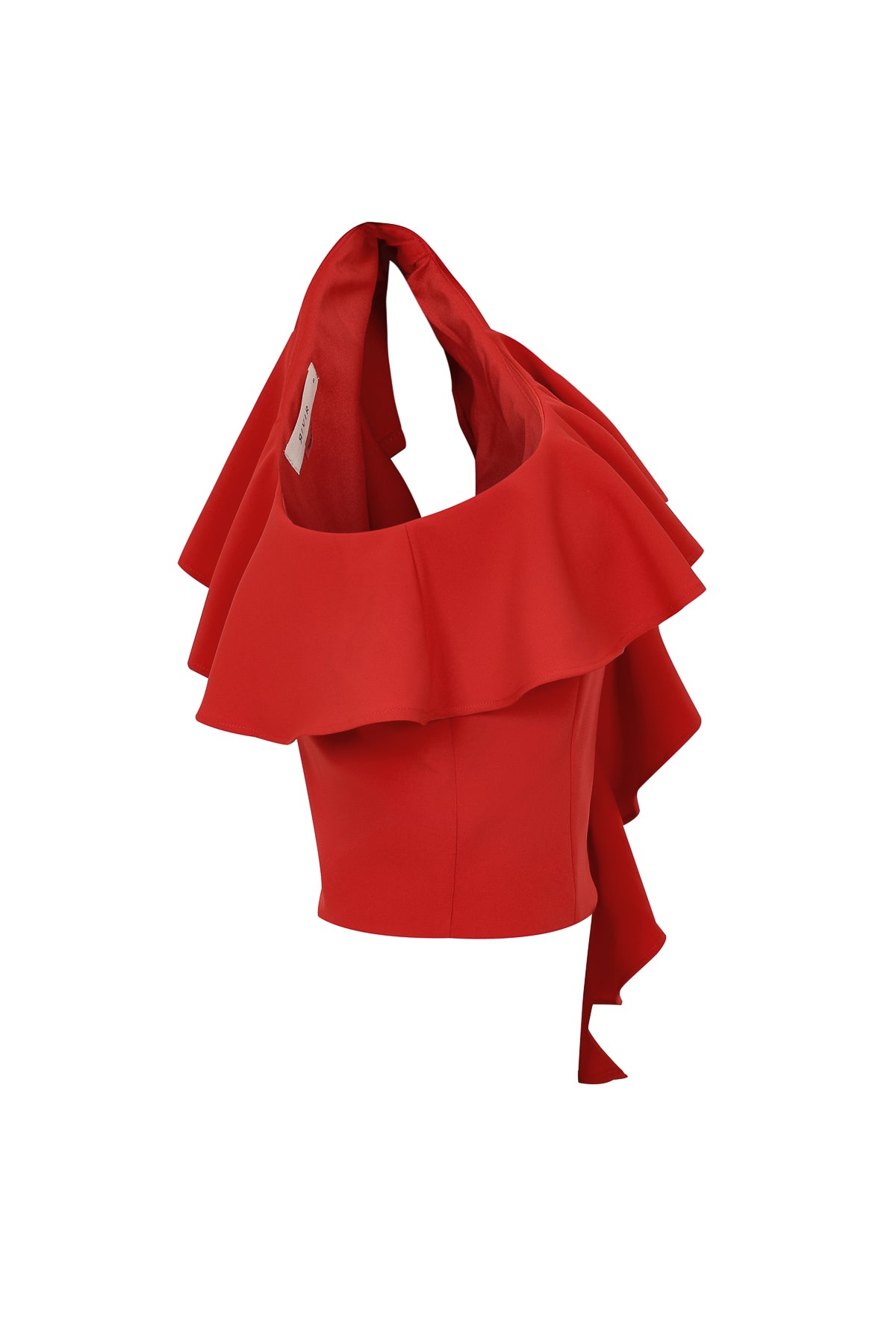 Colette One Shoulder Ruffle Woven Top