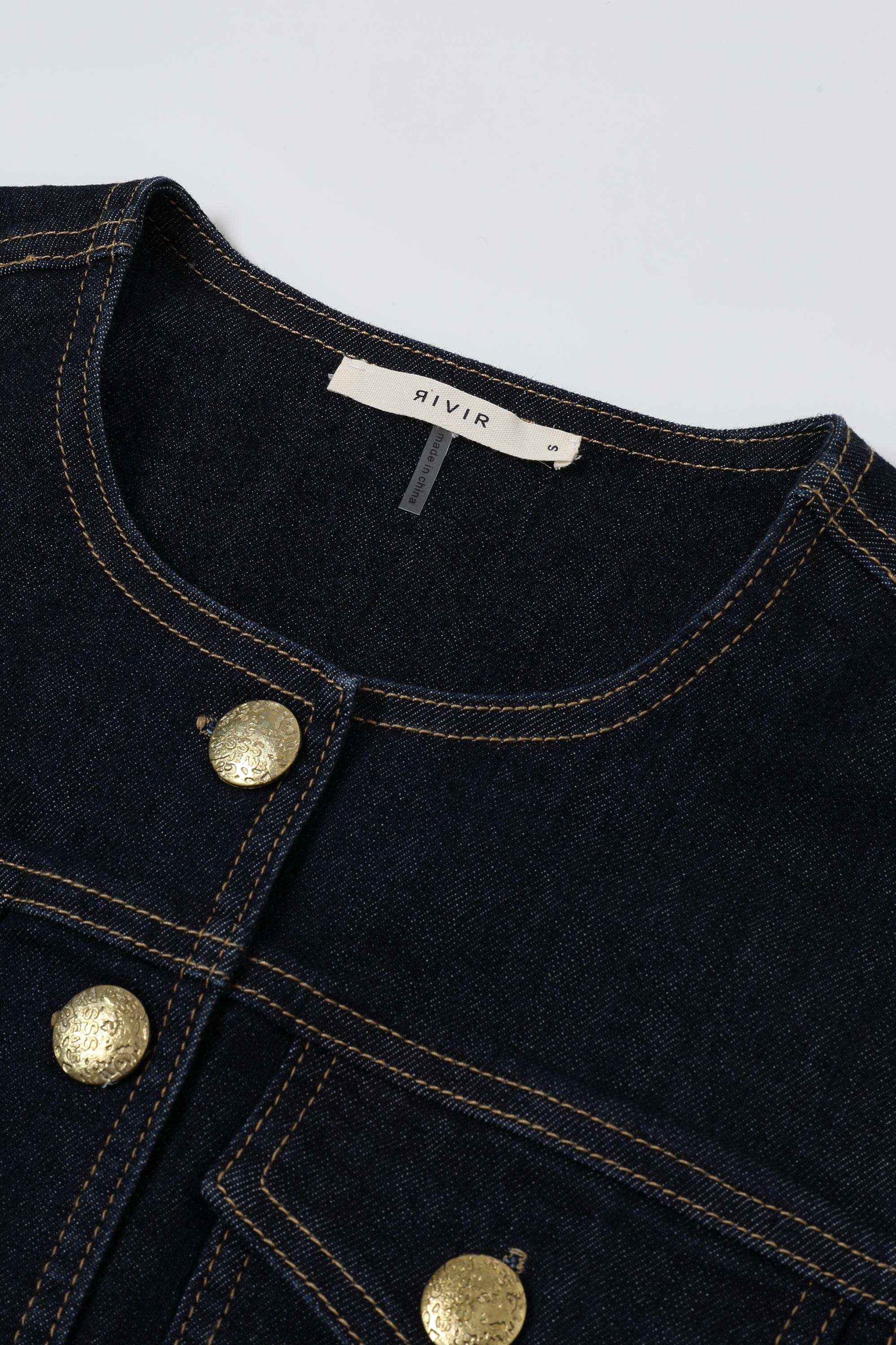 The Gilded Denim Bastion Vest