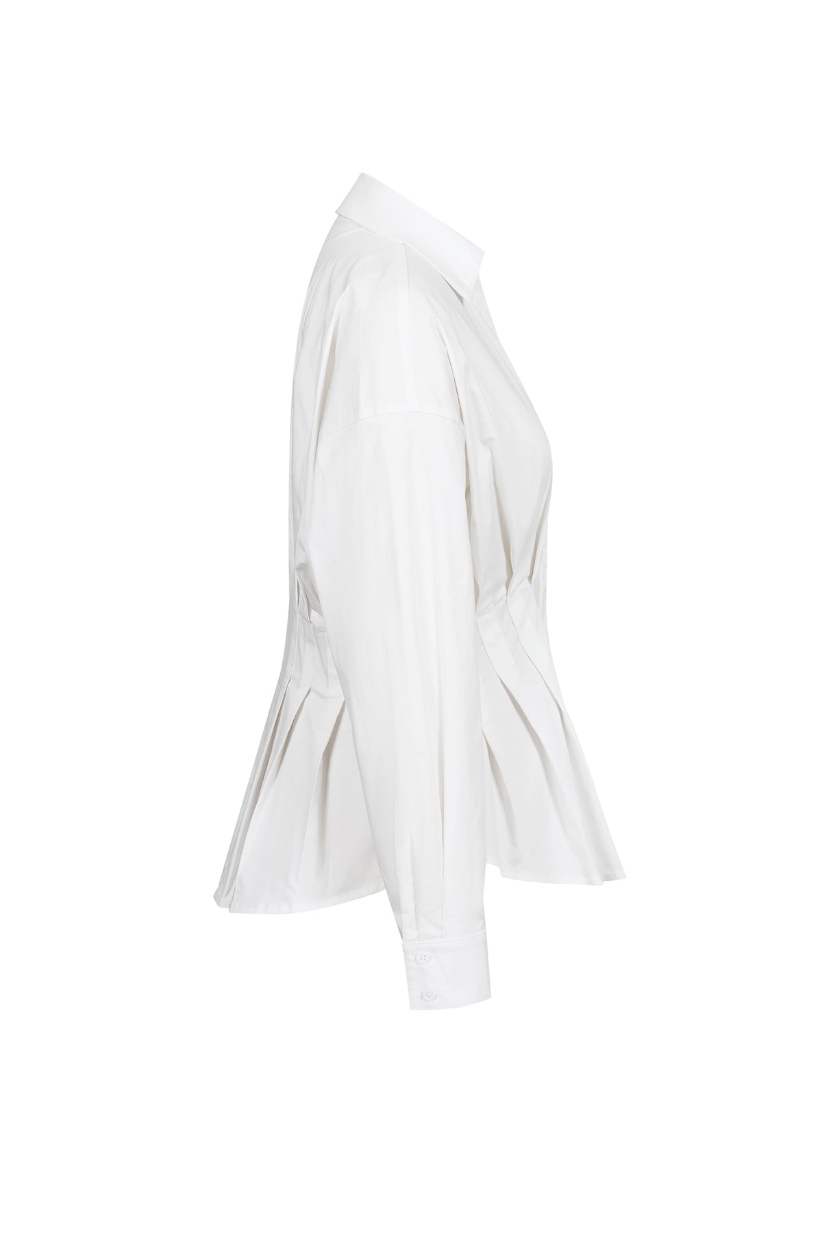 Pleated Poplin Shirt