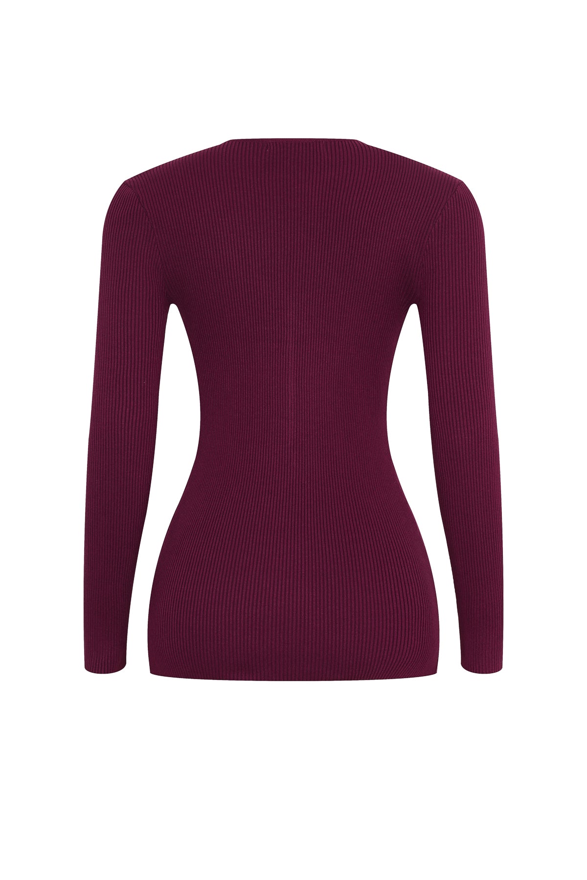 Velare Knit Long Sleeve Top With Unique Buttons