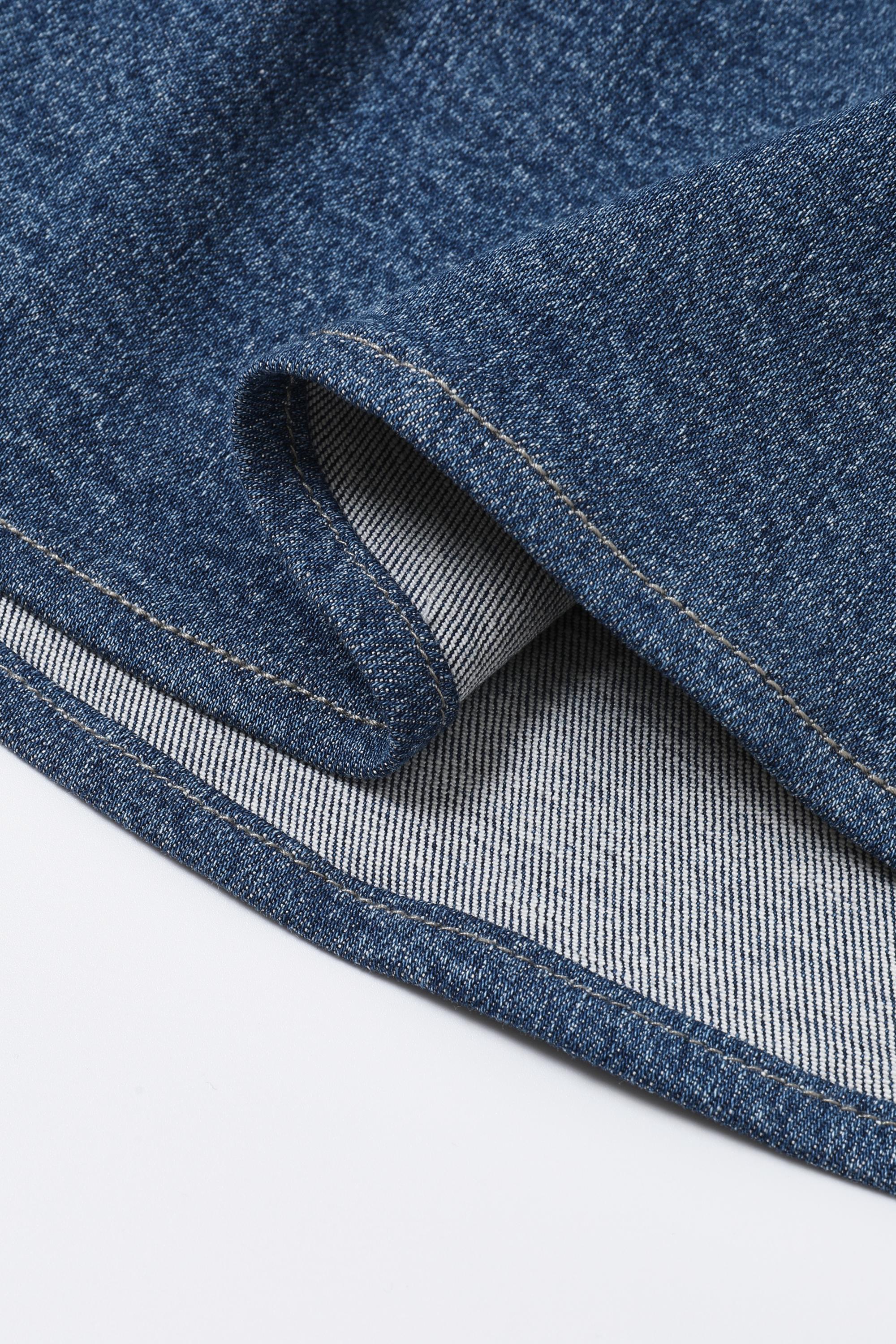 Nyla Strapless Denim Peplum Top