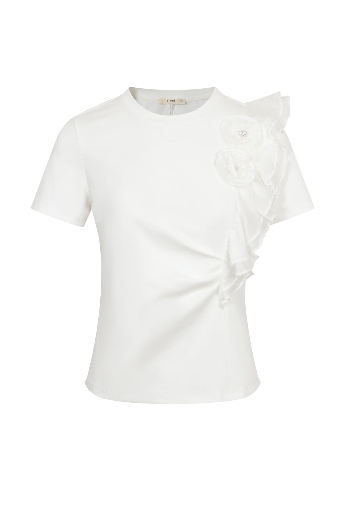 Sculpted Side Ruffle Knit Top