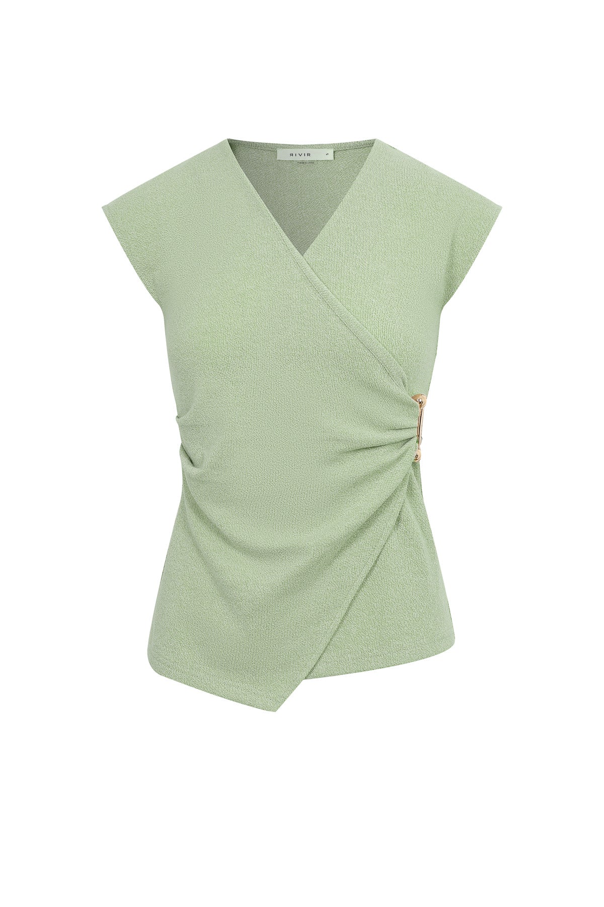 Elle Textured Knit Clasp Top