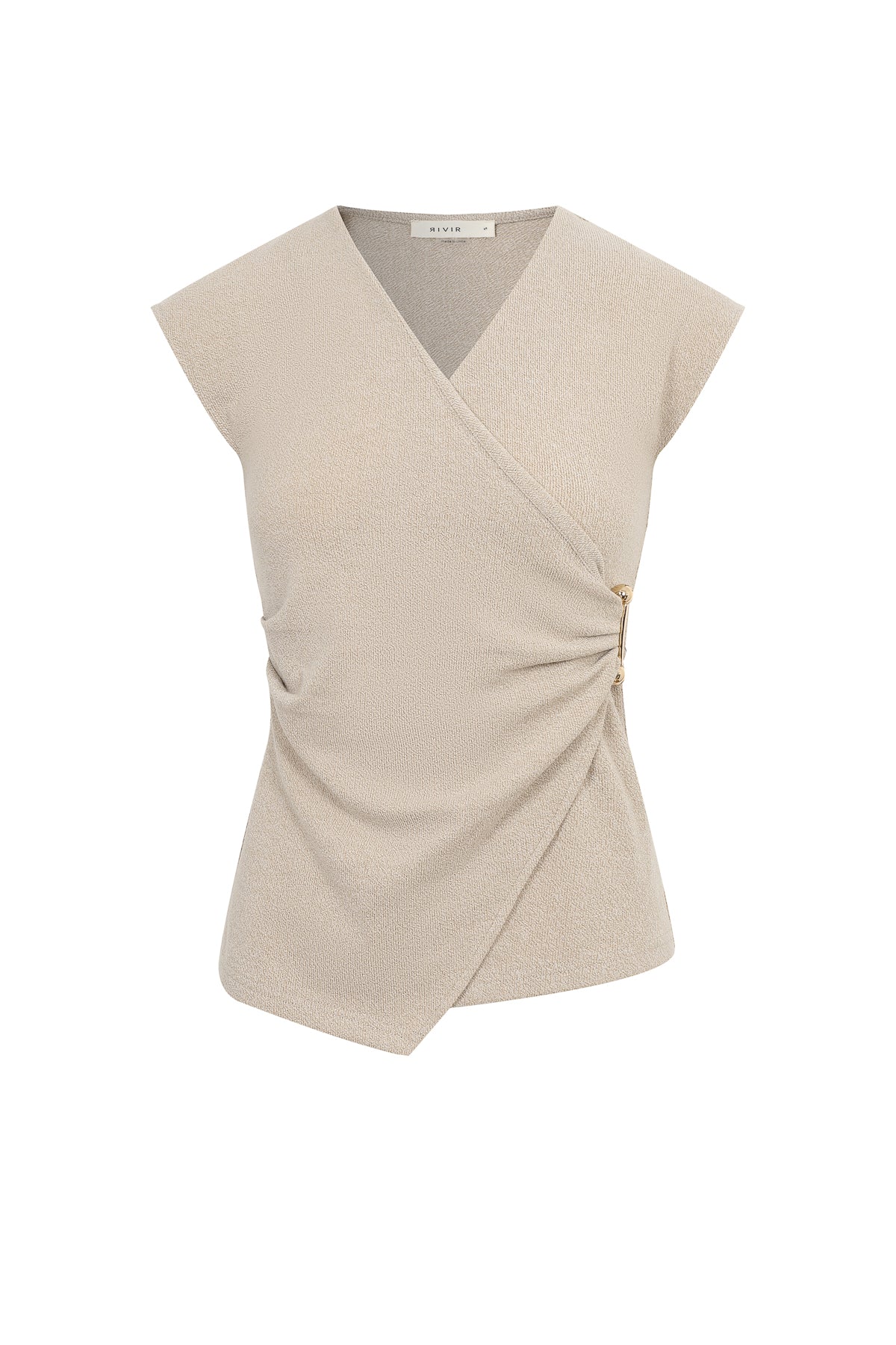 Elle Textured Knit Clasp Top