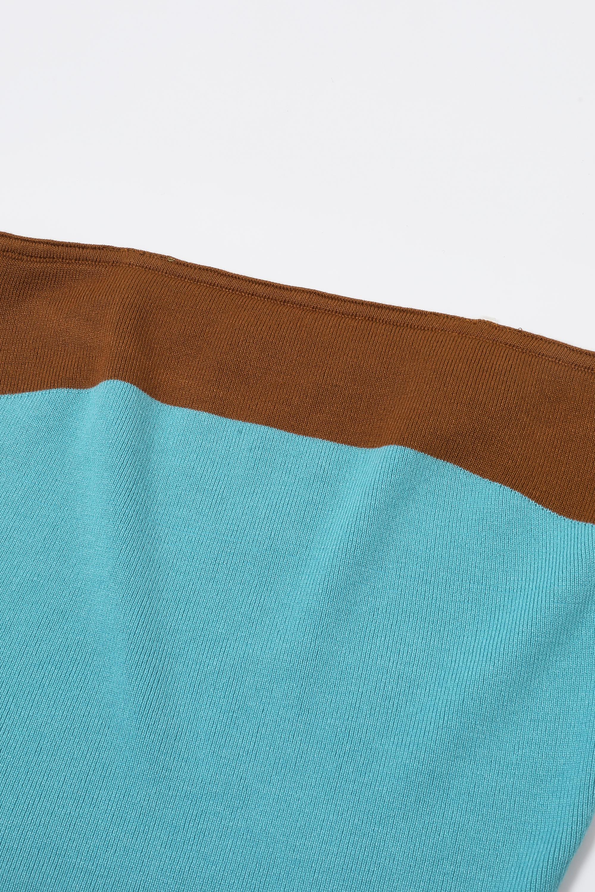 Valence Color Block Knit Tube Top