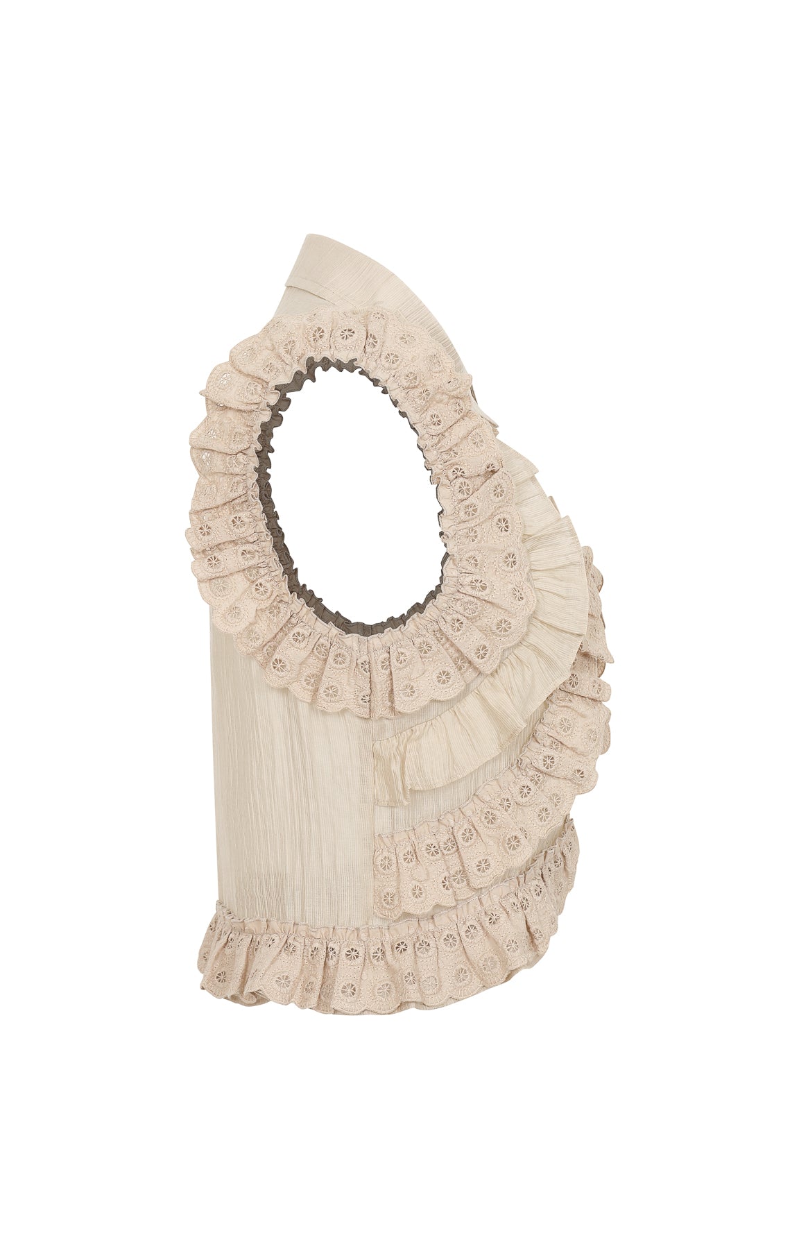 Chantilly Sleeveless Ruffle Blouse