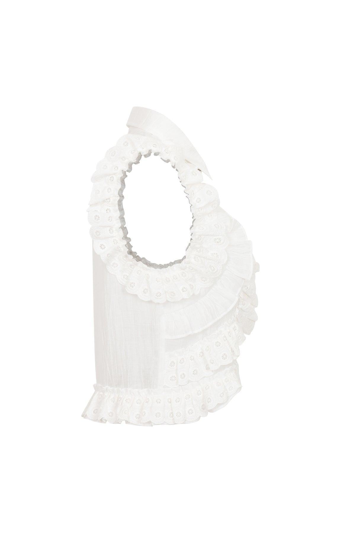 Chantilly Sleeveless Ruffle Blouse