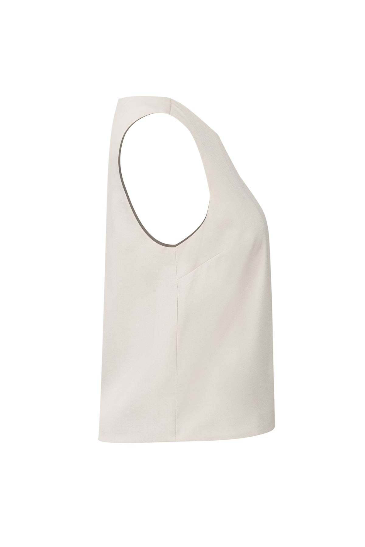 Sleeveless Woven Top with Button Detail