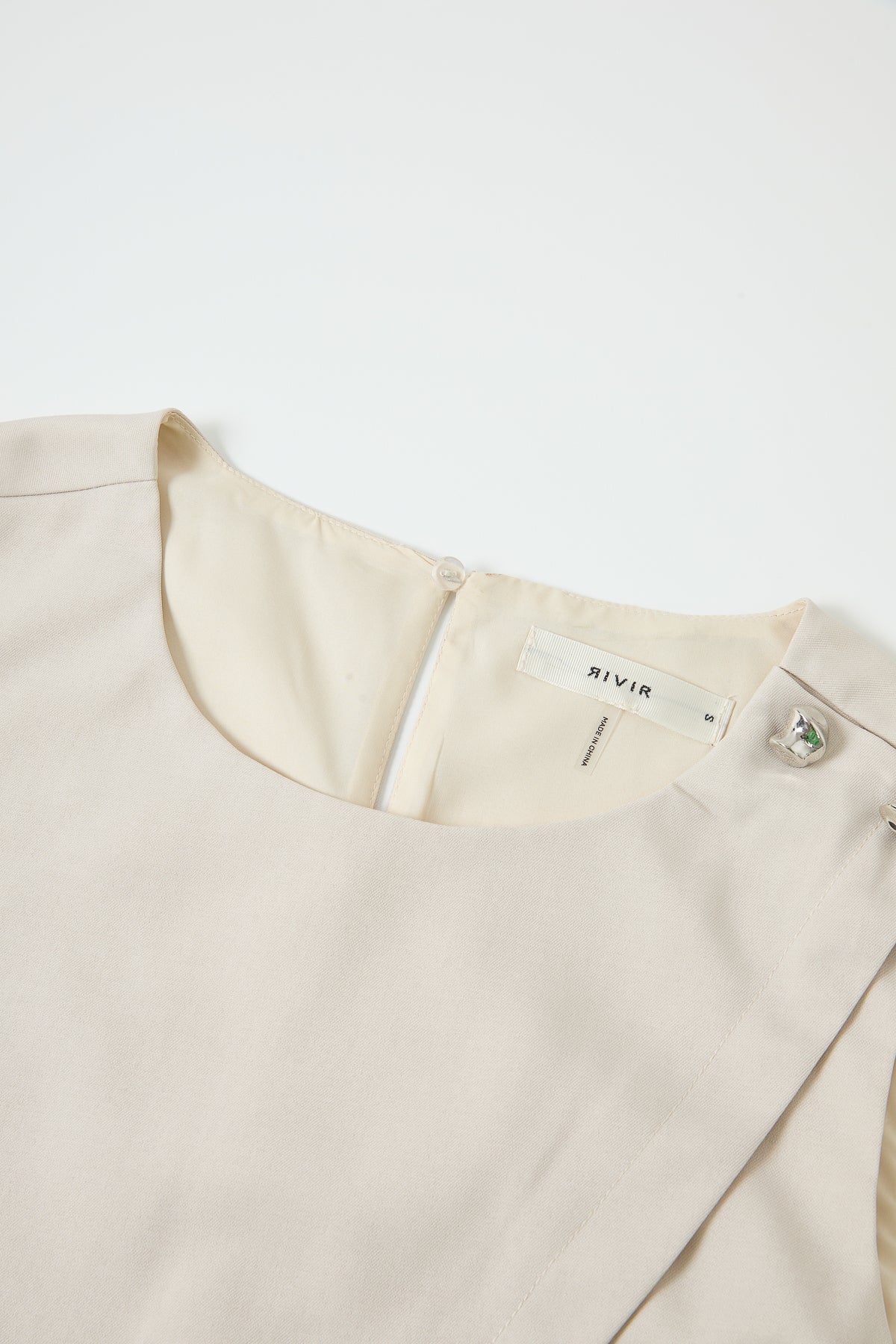 Sleeveless Woven Top with Button Detail