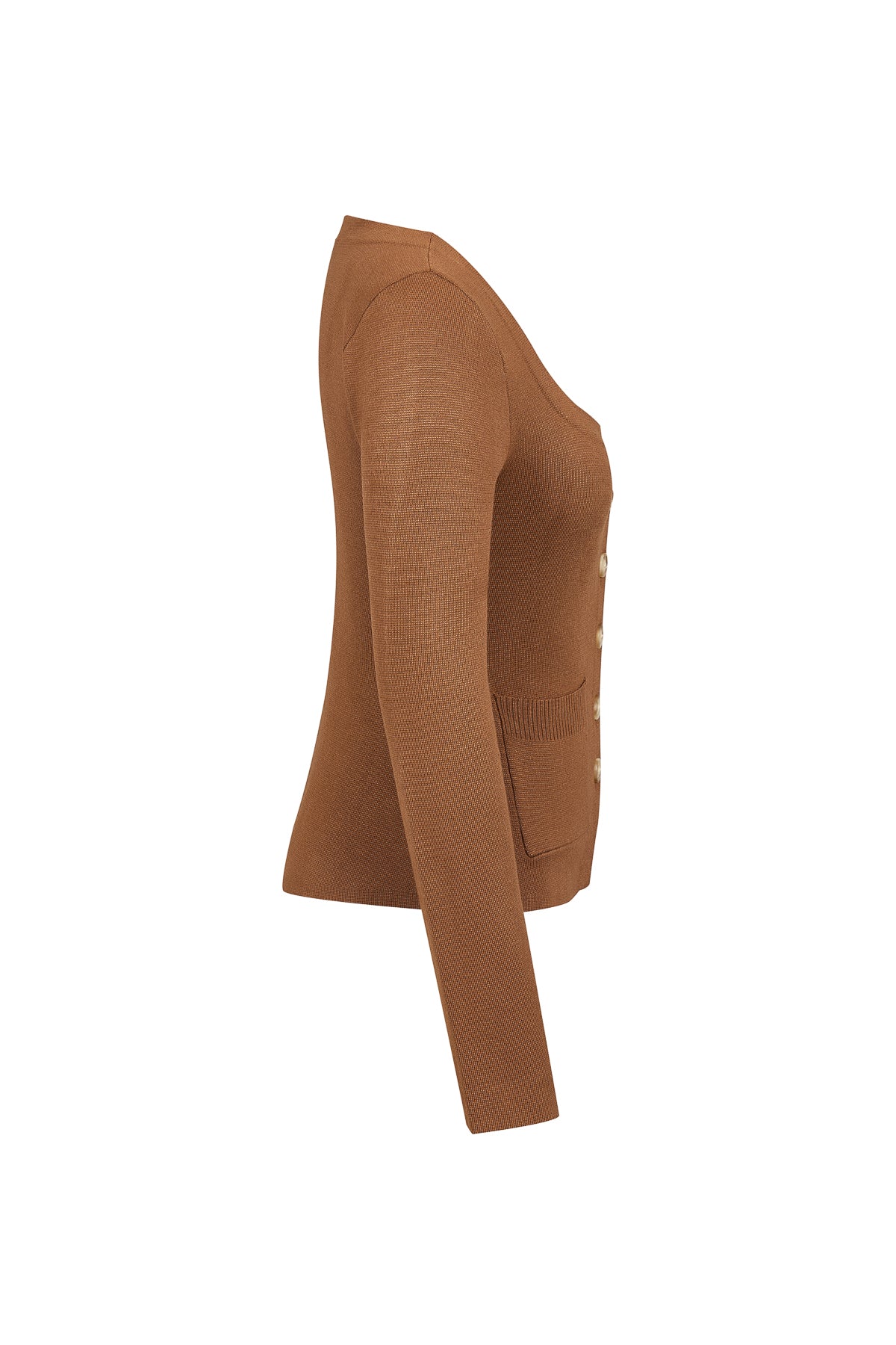 Nicole Long Sleeve Knit Top With Cut Away Details