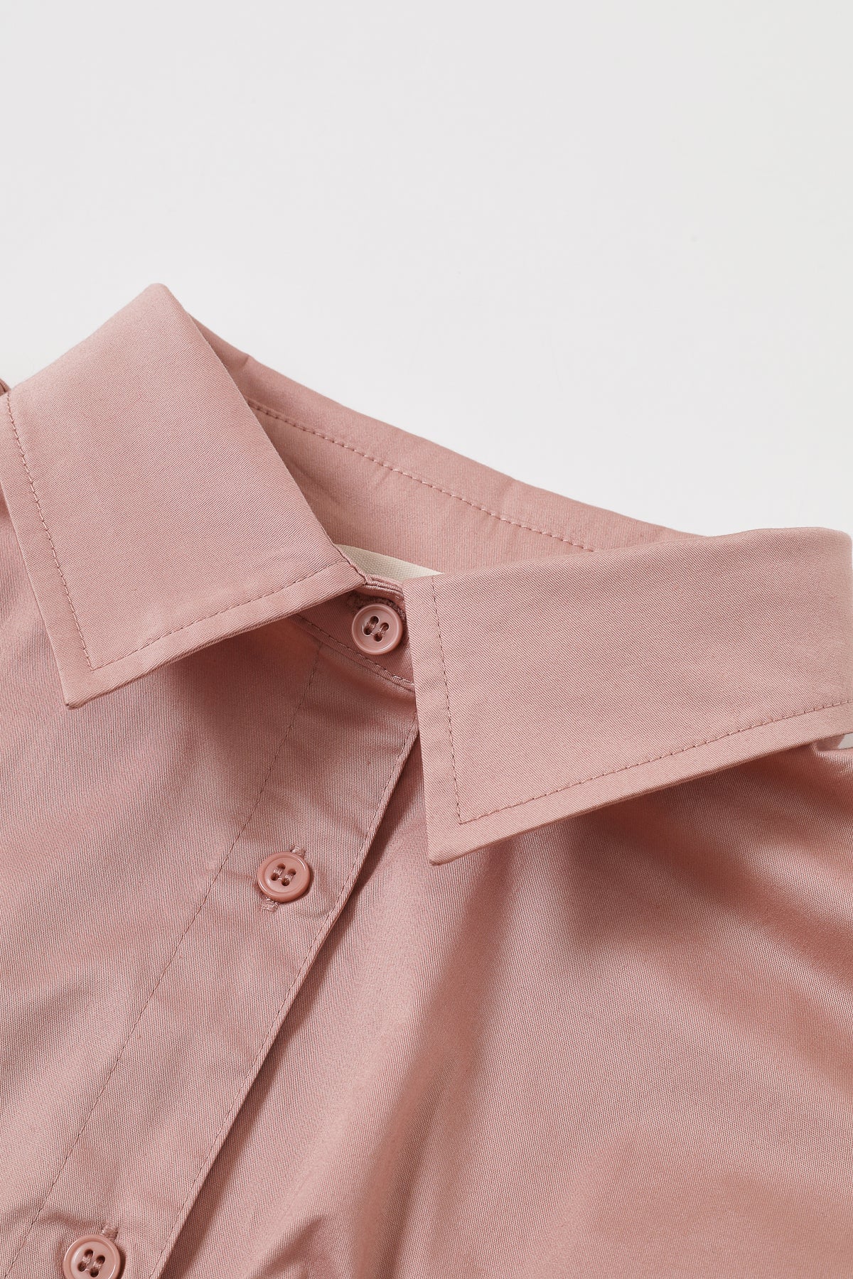 Belted Contour Woven Pleated Short Sleeve Top