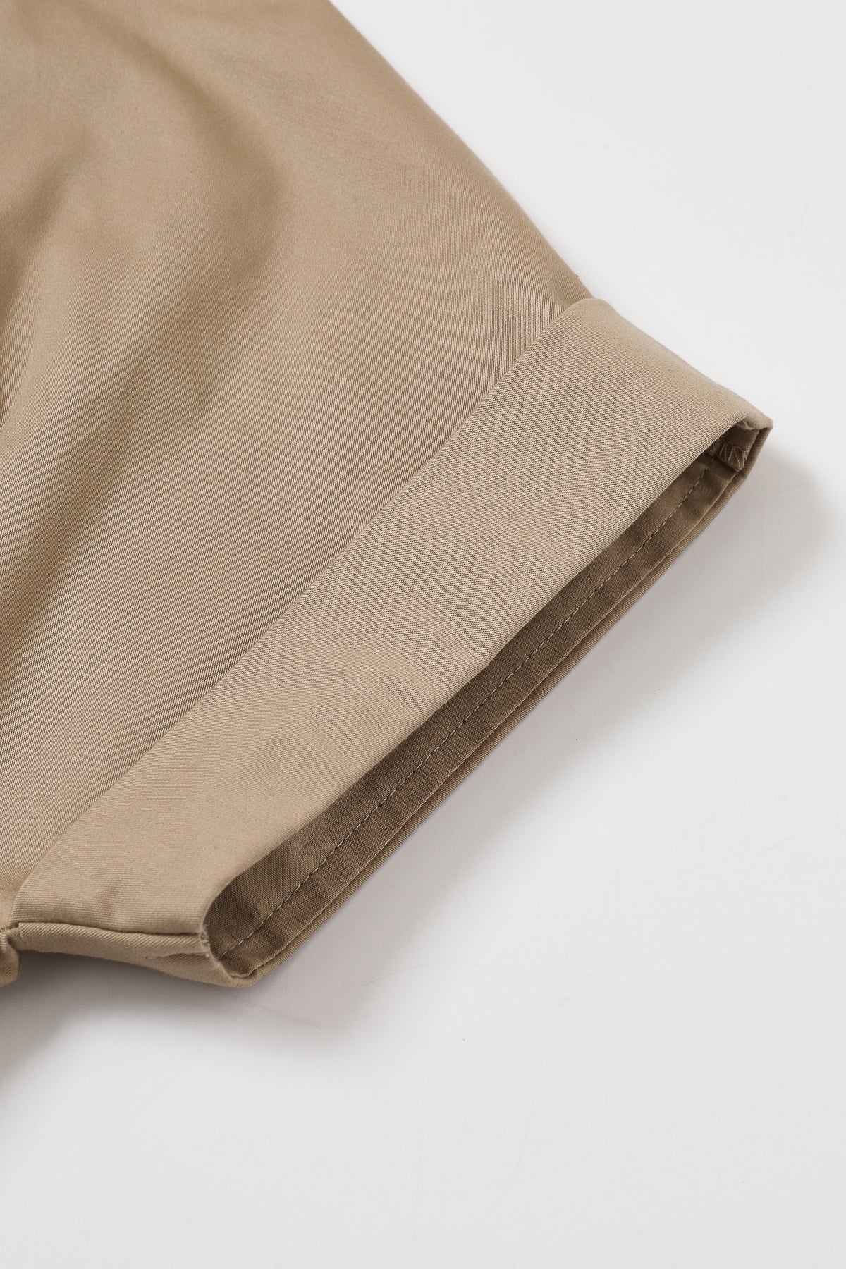 Belted Contour Woven Pleated Short Sleeve Top