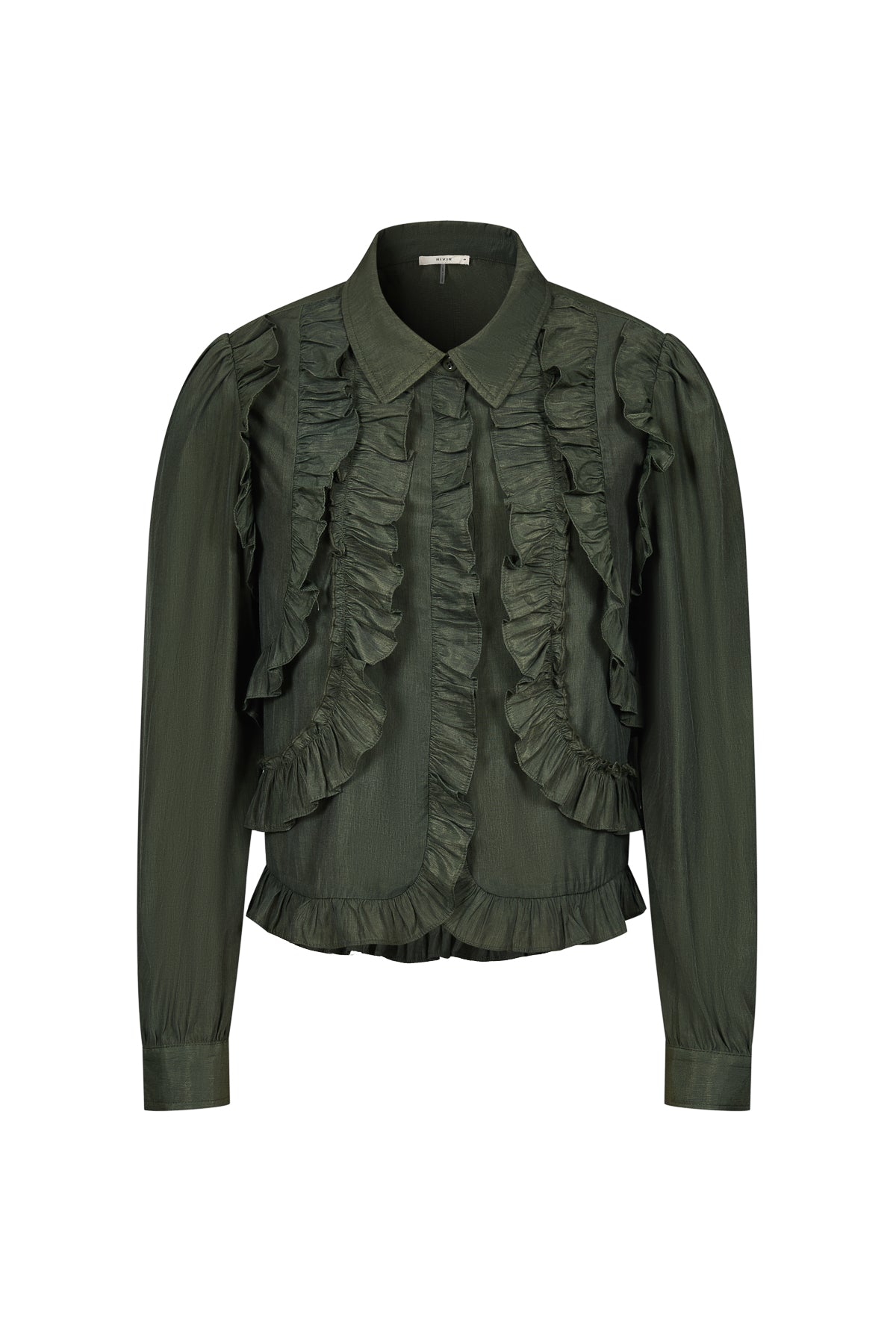 Celia Long Sleeve Ruffle Blouse