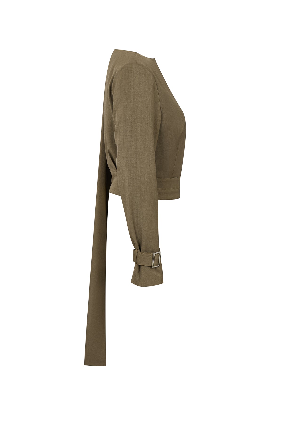 Joelle Woven Around The Neck Long Sleeve Top