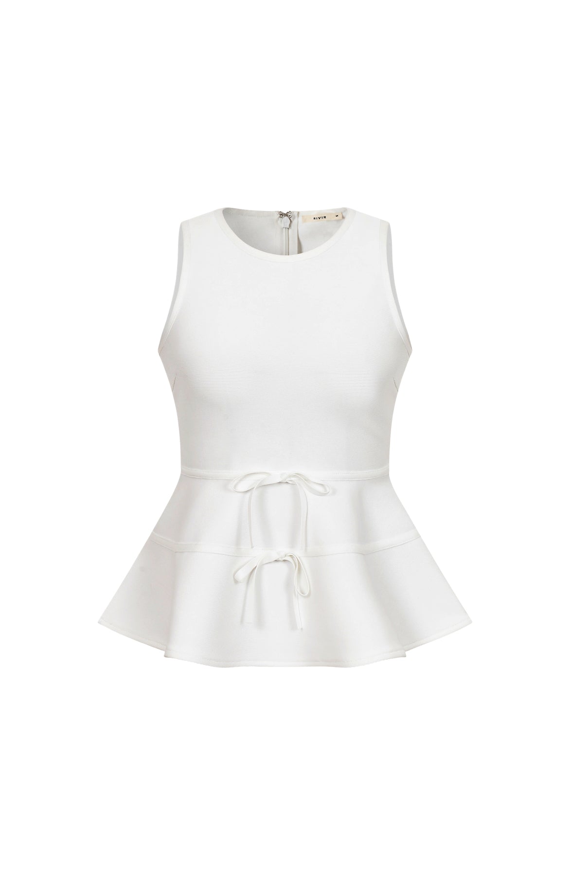 Isabeau Bandage Sleeveless Peplum Top with Bows