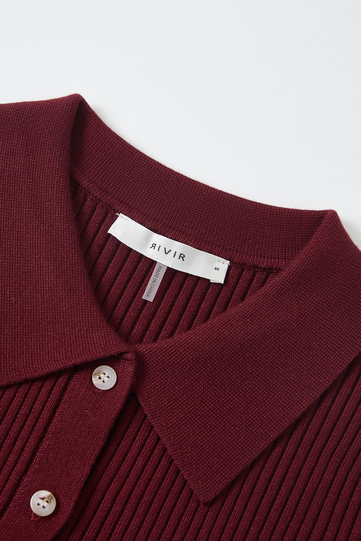 Knit Long Sleeve Top with Collar and Fringe Detail