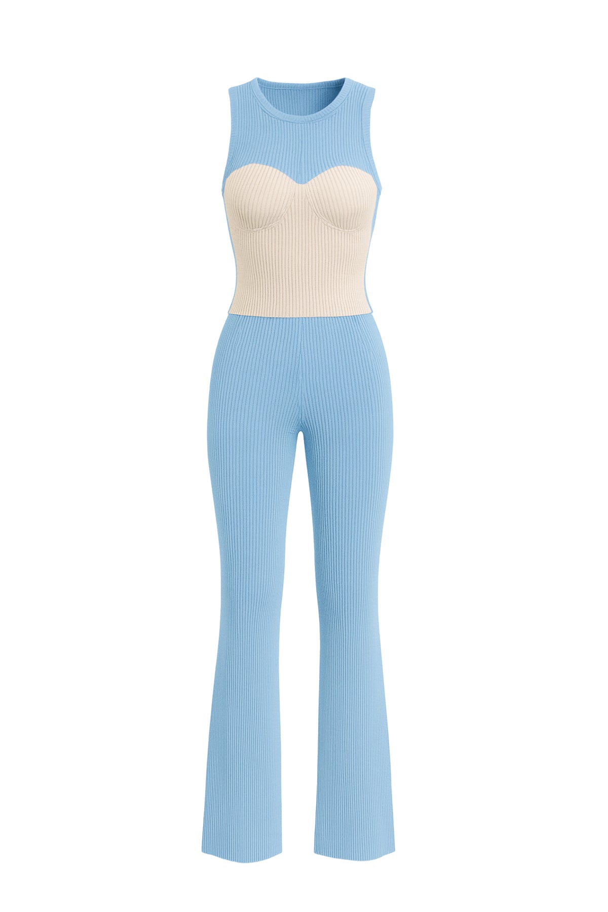 Colorblocked Essence Sleeveless Top & Pants Set