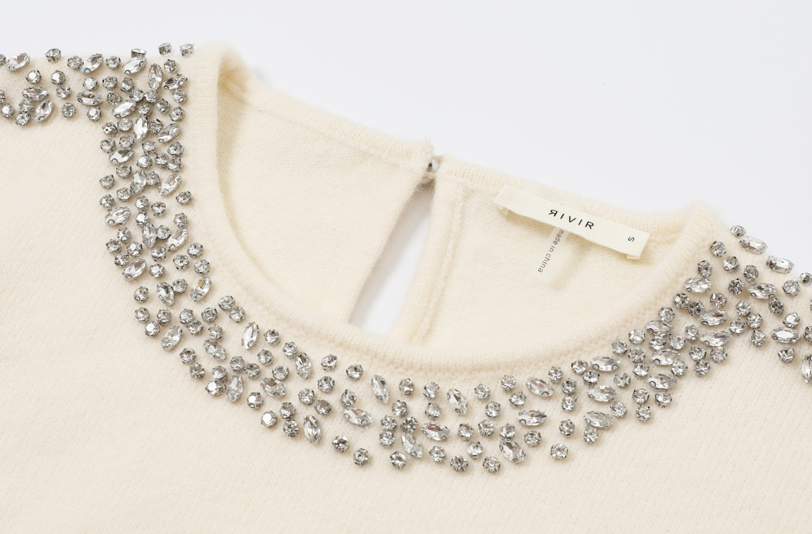 Helena Top With Rhinestone Detail