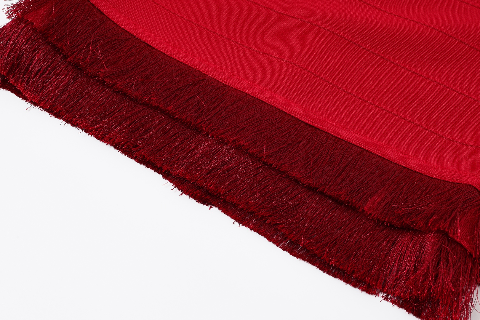 Fringe Contour Midi Bandage Dress