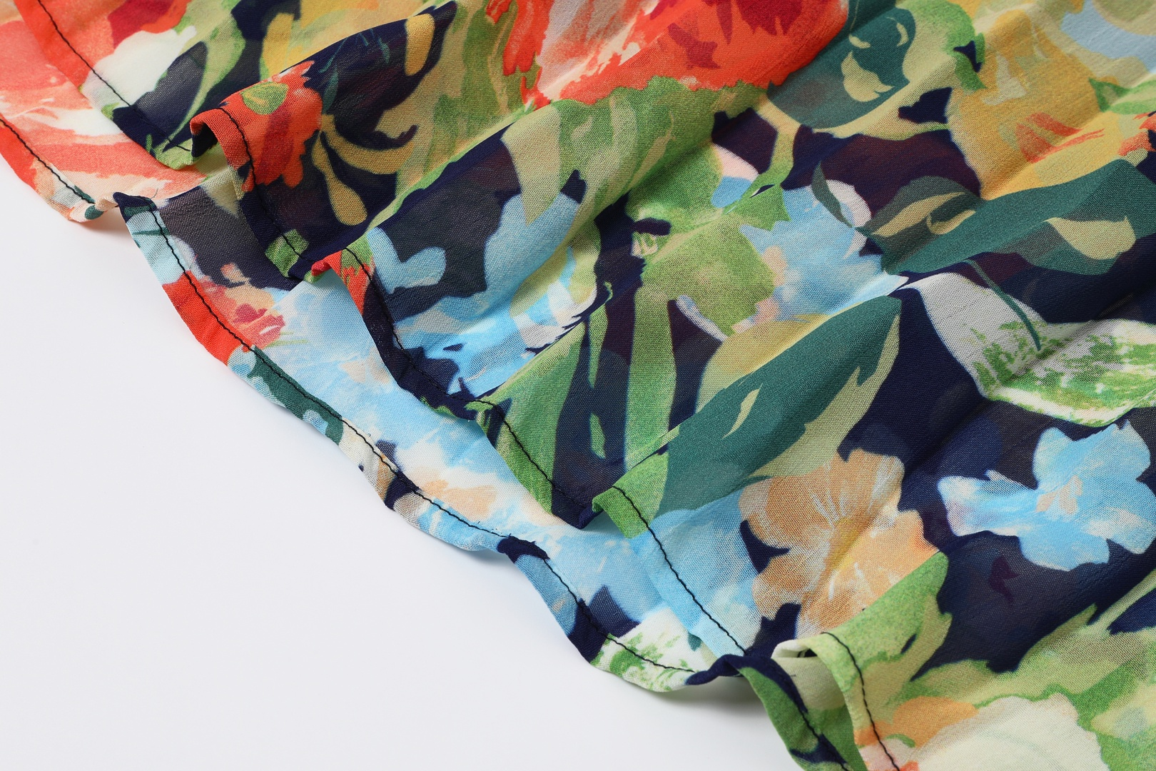 Pleated Printed Skirt