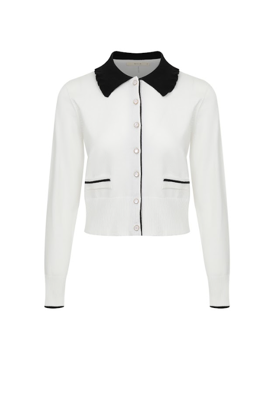 Julie Prep Cardigan With Collar