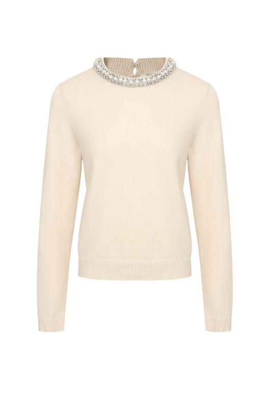 Pearl Knit Long Sleeve Top
