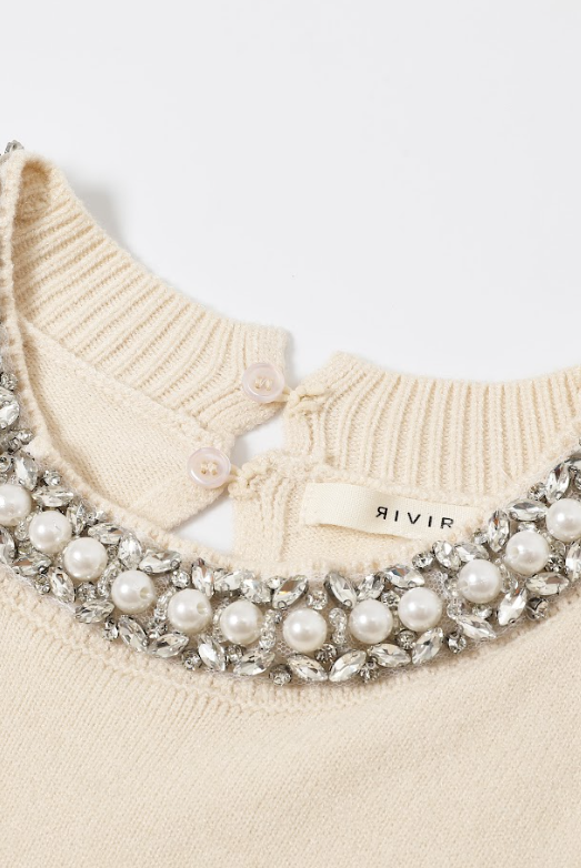 Pearl Knit Long Sleeve Top