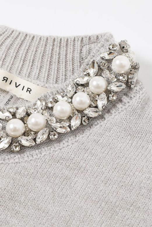 Pearl Knit Long Sleeve Top