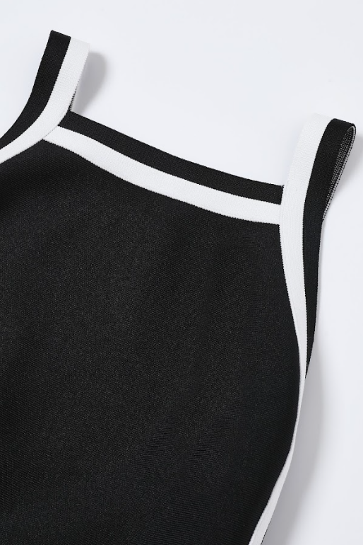 Luxury Contrast Open Back Mini