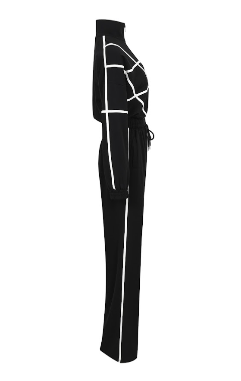 Andrea Knit tracksuit with contrast stripes