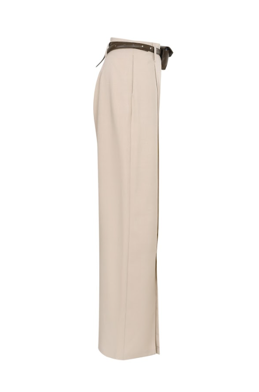 Sculpted Slit Trouser Elegance